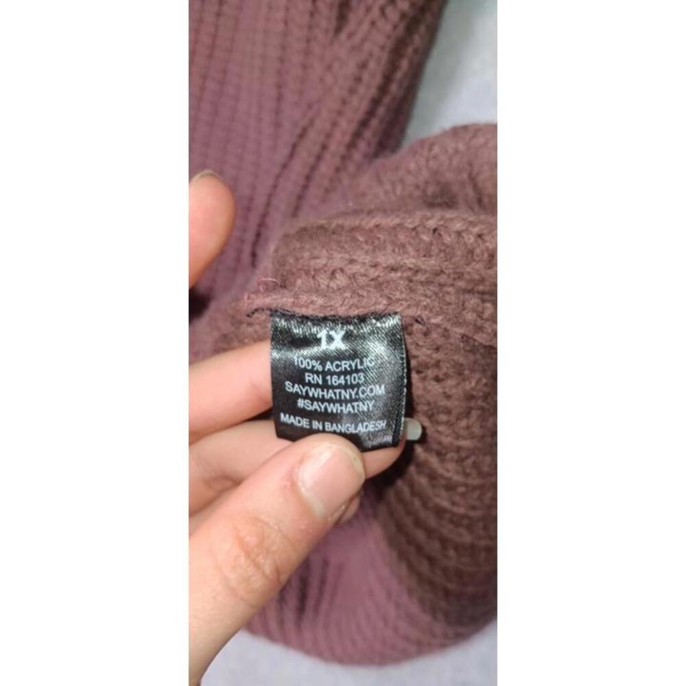 Say What? Cowl Neck Long Sleeve Off The Shoulder Sweater Dress Womens Size 1X... - Picture 3 of 12